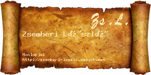Zsemberi László névjegykártya