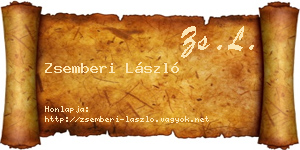 Zsemberi László névjegykártya